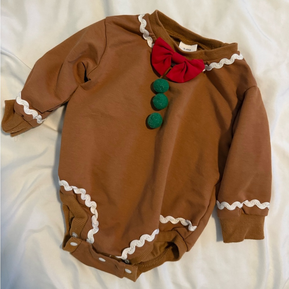 Baby gingerbread onesie